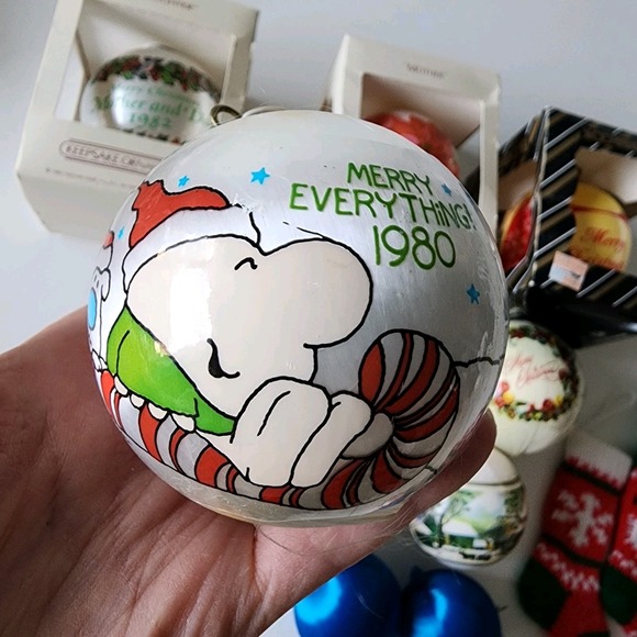 1980s Vintage Christmas Ornaments Lot Mother Daughter Silk Wrapped 1982 1990 80s - Picture 14 of 16